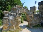 Burg Weinsberg,Weibertreu(ruine) bei Heilbronn am 19.07.2013    Tor zum ehemaligen Kapelle.