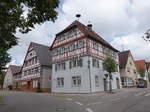 Stockheim, altes Rathaus, erbaut 1604 als Amtshaus fr den vom Deutschen Orden, erweitert von 1676 bis 1678 (24.07.2016)