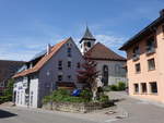 Auenstein, die evangelische Jakobuskirche wurde 1832 anstelle eines lteren Vorgngerbauwerks errichtet (29.04.2018)