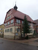 Hffenhardt, altes Rathaus, Fachwerkbau von 1559 (23.12.2018)