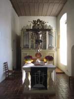 Unterregenbach, Altar und Orgel in der Ev.