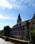 Ettlingen, entlang der Alb, mit Blick zur Martinskirche, Aug.2015