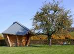 Weil am Rhein, das Blockhaus von Thomas Schtte steht seit 2018 auf dem Vitra-Campus, Okt.2020