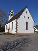 Maulburg, evangelische St.-Johannes-Kirche, erbaut ab 1249 (30.03.2019)