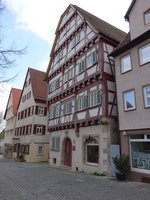 Markgrningen, Brgerhaus von 1476 in der Kirchgasse (10.04.2016)