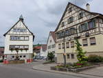 Mundelsheim, Rathaus und Gasthof zur Sonne in der Rathausgasse (24.06.2018)