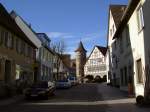 Niederstetten, Marktplatz mit Rathaus und Schimmelturm (25.11.2013)