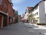 Tauberbischofsheim, Blick in die Hauptstrae mit Turm der St.