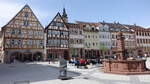 Tauberbischofsheim, Stadtbrunnen am Marktplatz (15.04.2018)