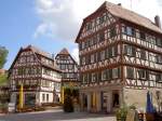 Mosbach, Fachwerkhuser am Marktplatz, Kreis Neckar-Odenwald (24.08.2008)