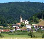 Fischerbach, schn gelegene Ortschaft und staatlich anerkannter Erholungsort im Kinzigtal im mittleren Schwarzwald, Aug.2015