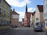 Neresheim, Rathaus und Huser in der Hauptstrae (11.09.2022)