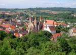 Ausblick auf Ellwangen mit der Stiftskirche St.