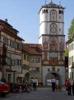Wangen, Frauentor oder Ravensburger Tor, erbaut 1472, Kreis Ravensburg (04.05.2008)