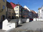 Wangen im Allgu, historische Gebude am Marktplatz (20.02.2021)