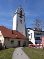 Bad Waldsee, Wurzacher Tor, erbaut um 1400 (28.03.2021)