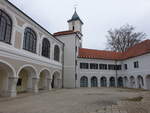 Aulendorf, Arkaden im Ehrenhof von 1741 im Schloss (05.04.2021) 