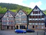 Schiltach, Fachwekhuser am Marktplatz, Mai 2010