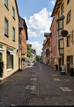 Die Hochmaiengasse in Rottweil zweigt von der Hauptstrae ab.