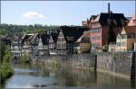 Der Kocher in Schwbisch Hall, Blick von der Henkersbrcke.