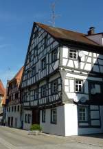 Pfullendorf, Fachwerkbau in der Romarktstrae, Aug.2012