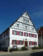 Pfullendorf, Fachwerkhaus in der Pfarrhofgasse, Aug.2012