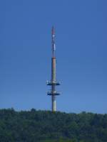 Hohentengen, der Sendeturm (103m) auf dem 677m hohen Wannenberg, erbaut 1995, Juli 2013