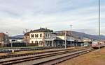 Das Bahnhofsgebude in Waldshut, erbaut 1856 - 09.01.2014