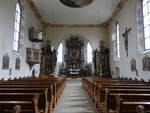 Rheinheim, barocker Innenraum von 1682 in der Pfarrkirche St.