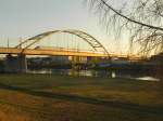 Neckarbrcke der westlichen Riedbahn in Mannheim, 15.01.2012.