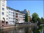Die Innenstadt von Pforzheim am Ufer der Enz, aufgenommen am 28.05.2005.