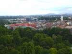 Ausblick vom Stuttgarter Bahnhofsturm auf die Stuttgarter Innenstadt.