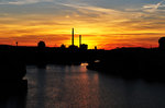 09.07.2016 Stuttgart Hafen nach Sonnenuntergang von den Otto-Konz-Brcken