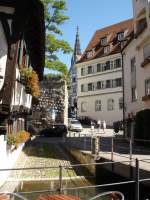 Ulm,das Fischer-und Gerberviertel,  im Hintergrund der Mnsterturm,  