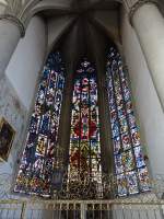 Augsburg, Chorfenster im Dom Maria Heimsuchung (03.04.2015)