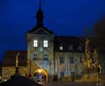 Abendstimmung am Alten Rathaus, Obere Brcke - Bamberg, 21.12.2006  