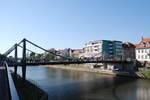 Bamberg, Kettenbrcke ber den Main-Donau-Kanal, Blick vom Heinrichsdamm - 05.05.2018