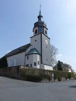Leupoldsgrn, Evangelisch-lutherische Pfarrkirche, Saalbau mit Westturm, Langhaus zweite Hlfte 17.