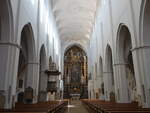 Ingolstadt, Innenraum der Franziskanerkirche, erbaut ab 1275, von 1857 bis 1918 Garnisonskirche (28.02.2021)