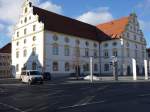 Kempten, Kornhaus am groen Kornhausplatz, erbaut von 1698 bis 1701 durch Johann Jakob Herkomer (29.01.2016)