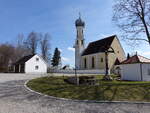 Taiting, Pfarrkirche Maria Verkndigung, erbaut 1712 (03.04.2015)