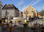 Friedberg, Marienbrunnen am Marktplatz, Landkreis Aichach-Friedberg (08.10.2010)