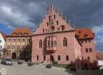 Sulzbach-Rosenberg, Rathaus am Luitpoldplatz, zweigeschossiger Sandsteinquaderbau,   erbaut von 1456 bis 1464, Umbau 1875 (05.04.2015)