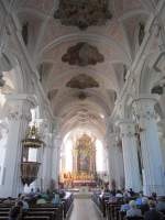 Herrieden, barockes Langschiff der Stiftskirche St.