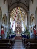 Grolellenfeld, Innenraum der Pfarrkirche Beatae Mariae Virgines (04.06.2015)