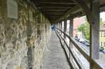 Rothenburg ob der Tauber - Die Stadtmauer am Klingentorbrunnen.