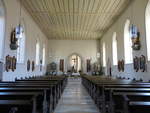 Steinach an der Saale, Innenraum mit Holzkruzifix von Tilman Riemenschneider aus dem Jahre 1516 in der Pfarrkirche St.