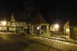 Dorfmitte von Mürsbach bei Nacht (21.01.10)