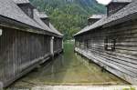 Bootshuser in Knigssee in Berchtesgadener Land.