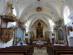Martinsneukirchen, barocker Innenraum der Pfarrkirche St.